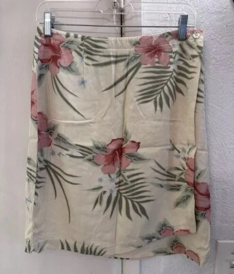 Falda envolvente tropical floral Tommy Bahama 100 % seda preciosa como nueva talla 12 Foto 1 de 4