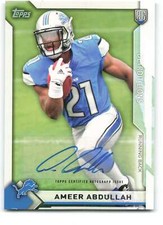 2015 Topps Take it to the House Autographs #16 Ameer Abdullah NM-MT Auto Lions