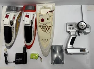 Vintage Rc Boat Hobby Zone Zig Zag Racer RTR Rc Boat 2 bodys 1 Battery & Stand - Picture 1 of 16