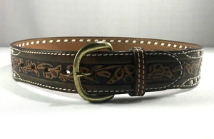 Acme Belt Mens Brown Leather Size 30 Made in USA - Picture 1 of 6