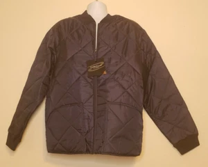 UltraClub Men's Navy Long Sleeve Quilted Puff Lightweight Workwear Jacket Large - Picture 1 of 12