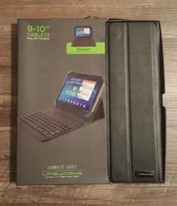 Lifeworks Universal Bluetooth Keyboard/Journalist Jackets For Tablets -9-10" Tab - Picture 1 of 2