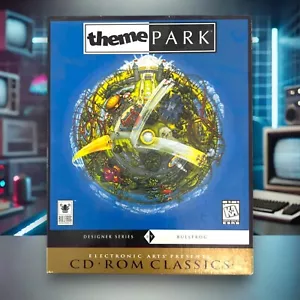 Theme Park Big Box Game (PC, 1997) Bullfrog EA CD-ROM Classics Complete in Box - Picture 1 of 14