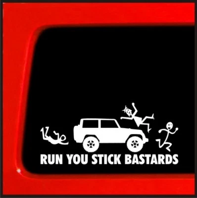 Sticker Connection | Stick Figure Family Sticker para Jeep Run You Stick Bastrds - Imagem 1 de 4