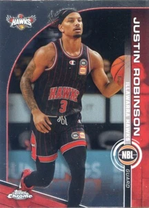 2023-24 Topps Chrome NBL Base NO.34 Justin Robinson, Illawarra Hawks - Picture 1 of 2