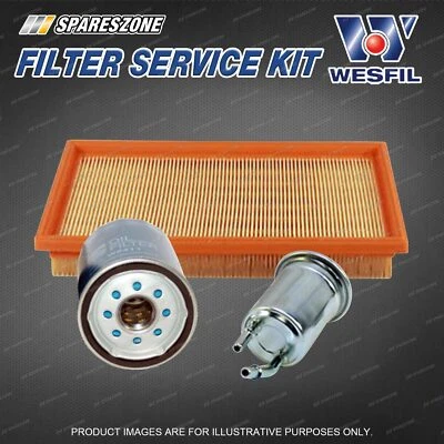 Wesfil Oil Air Fuel Filter Service Kit for Kia Rio BC 1.5L Petrol 07/00-07/05 - image 1 of 2