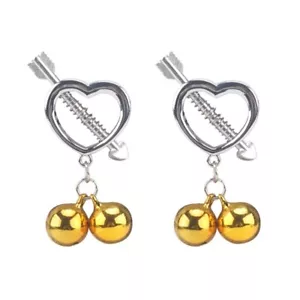 1 Paar Nippelklemmen mit Glöckchen Einstellbar Nippelklammern BDSM SM Unisex - Bild 1 von 4