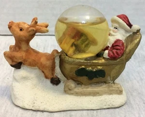A Treasure of Gifts Vintage Christmas Decor Mini Water Ball Santa Claus - Picture 1 of 10