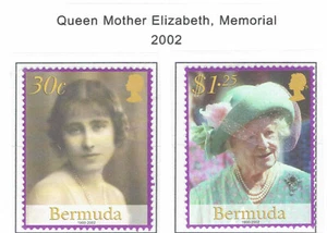 Bermuda 2002 MNH; Queen Mother Elizabeth memorial issue Sc 834-835 - Picture 1 of 1