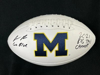 Josh Ross Signed "2021 Big 10 Champs" Michigan Wolverines Football JSA COA - Image 1 of 4