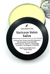 Varicose Veins Salve - Leg Vein Support, Spider Veins - 2 Oz Tin  - Picture 1 of 3