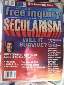 FREE INQUIRY Magazine October/November 2005, Secularism, The End of Faith - Picture 1 of 2