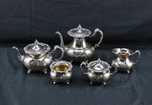 Vintage Silverplated Community Ascot Sheffield 5 PC Coffee and Tea Serving Set - Picture 1 of 11