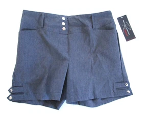 Womens Pull On Shorts Size 12 Pockets Charcoal Gray Stretch Comfort Rebucci - Picture 1 of 12