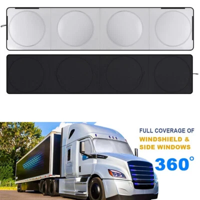 For Freightliner Cascadia 18-24 Car Sunshade Windshield Cover Foldable Block UV - Изображение 1 из 4
