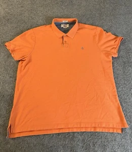 Penguin Classic Fit Polo Shirt Men 2XL Orange Short Sleeve Collared Pullover - Picture 1 of 10