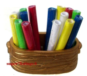 Dept. 56 Flea Market Replacement Part Basket w. Paper Rolls Doll House Miniature - Picture 1 of 1