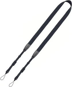 Camera Neck Strap/Thin Camera Strap or Binoculars Strap Black - Picture 1 of 12
