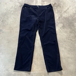 Charter Club Corduroy Pants Womens 16Short Navy Blue Mid Rise Casual - Picture 1 of 10
