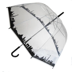 Paquete de 3 paraguas único artísticos 29,5 pulgadas de diámetro cúpula transparente línea de ciudad cúpula - Imagen 1 de 2