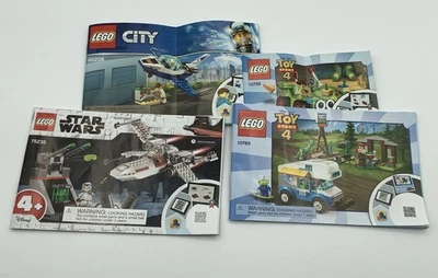 Lot Of Lego Instructions 10766 60206 10769 75235 Star Wars Toy Story 4 City - Image 1 of 4