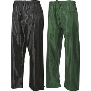 MFH Regenhose 100% Polyester mit PVC beschichtung Oliv und Schwarz Nässeschutz - Bild 1 von 4
