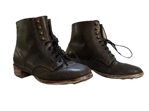WW2 German Leather M37 LowBoots Repro Fredericci Sz 26.5 with Hobnails 7 39 229 - Picture 1 of 11