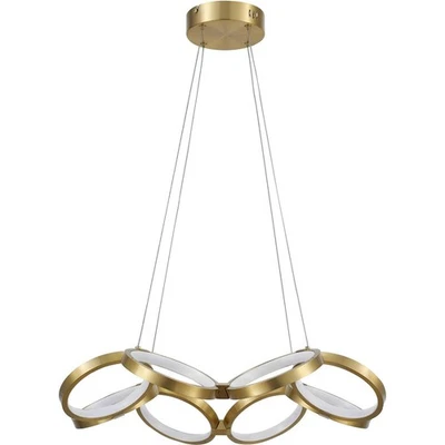 Lámpara de araña Philo de latón envejecido Dainolite Lighting PHO-2564LEDC-AGB Foto 1 de 4