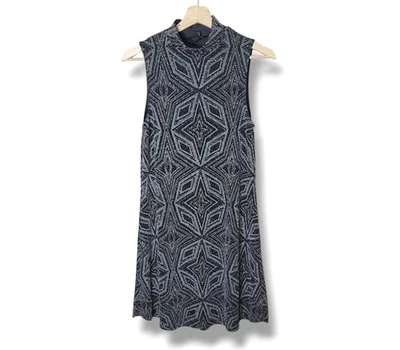 Mini Vestido Bebop Sin Mangas Metálico Talla M Elástico Brillante Caleidoscopio Fiesta Foto 1 de 4