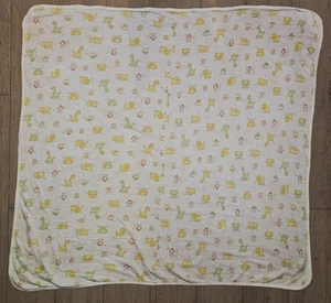 Carter's Baby Security Blanket Lovey Pastels White Trim Zoo Animals USA Vintage - Picture 1 of 7