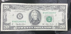 Small Head $20 bill (Twenty Dollar Bill) - Series 1993 - Picture 1 of 2