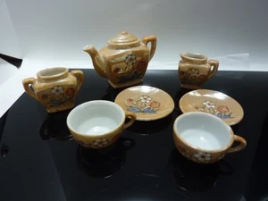 Set da tè vintage in porcellana per bambini Lusterware made in Giappone occupato - Foto 1 di 8