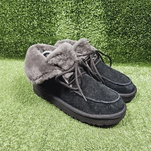UGG Diara Shearling Lined Black Comfort Ankle Booties 1113090 Womens Size 9 - Picture 1 of 10