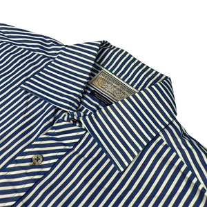 Alexander Julian Private Reserve Men's 100% Cotton Work Shirt Blue Stripe • XL - Picture 1 of 7