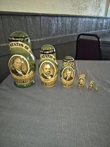 1993 Handarbeit russische Nesting Dolls USA Währung, selten! - Bild 1 von 10