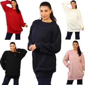 Maglione donna lavorato a maglia oversize manica lunga maglia grossa maglione a sacco - Foto 1 di 27