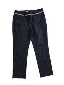 Vintage Tommy Hilfiger Womens Mid Rise Slim Fit Ankle Trouser Pants Size 4 Black - Picture 1 of 7
