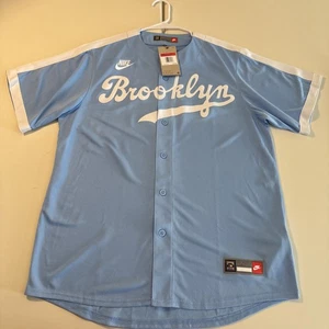 Neu mit Etikett Herren Large Nike Limited MLB Brooklyn Dodgers puderblau Button-Down-Trikot - Bild 1 von 9