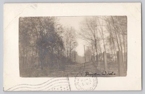 Foto real South Orange NJ RPPC Rural Road 8 de enero de 1913 ¿Autografiada con matasellos? - Imagen 1 de 2