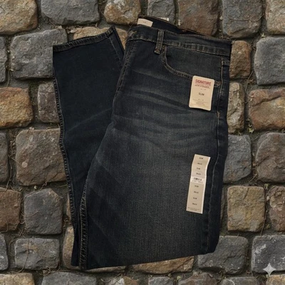 Signature Levi Strauss& Co. Jeans 38x32 Dark Blue Slim Flex Cotton/Elastane NWT - Image 1 of 4