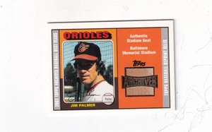 2002 JIM PALMER ORIOLES TOPPS ARCHIVES BALTIMORE MEMORIAL STADIUM SEAT RELIC - Picture 1 of 2
