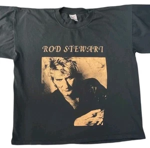 ROD STEWART Vintage Men's 2XL T Shirt- Live In Concert 1998 Tour Black Tee *READ - Picture 1 of 10