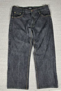 Jeans Avirex Vintage Estilo Y2K Sueltos Hip Hop Bordados Lavado Oscuro Para Hombres 40 x 34 - Imagen 1 de 14