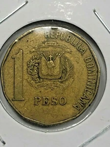 1991 Dominican Republic 1 Peso Foreign Coin #593 - Picture 1 of 2