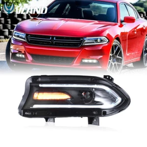 LED DRL Headlight Assembly Driver Side For 2015-2023 Dodge Charger Front Lamp - Picture 1 of 11