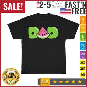 Dad Watermelon Fathers Day Cool Summer Fruit Father Vintage T Shirt Men Women - Picture 1 of 9