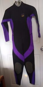 Aeroskin Wet Suit Womens Small Scuba Diving Snorkel Purple Black Neoprene/Nylon
