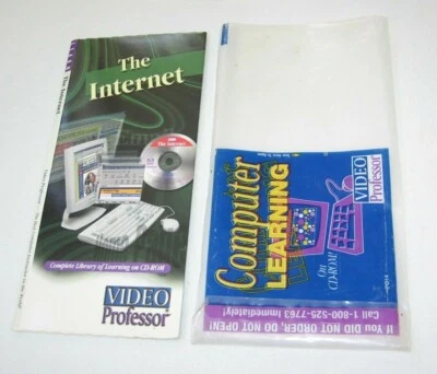 Vintage COMPUTER LEARNING VIDEO PROFESSOR CD-ROM THE INTERNET Tips Tricks PC CIB - Image 1 of 3