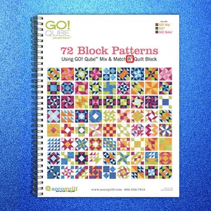 AccuQuilt Go! Qube Manual 8" 3-in-1: BLOCK, CORNERS & ANGLES, 433 PG Wire Bound - Picture 1 of 17