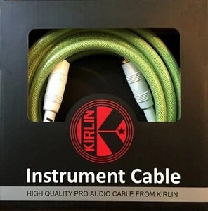 Kirlin 20ft Gel Series Pro Audio Green Guitar Lead - Str jack to jack - Imagen 1 de 4